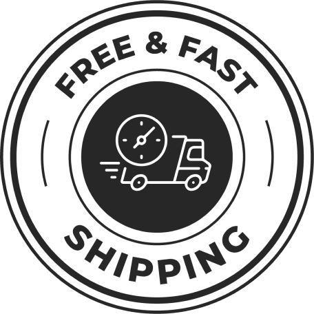 Fast and free shipping badge